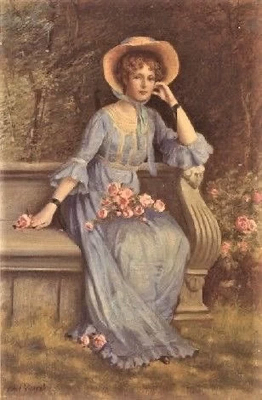 Ritratto di signora in giardino